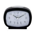 thumbnail image 1 of Aspen Analog Alarm Clock with Snooze & Blue LED Lighted Numbers - No Ticking Sound & Easy-to-Read Desk & Bedside Alarm Clock - Battery Operated, Retro Clock - Rectangle - Black, 1 of 7