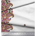 thumbnail image 3 of Soimoi Poly Georgette Fabric Floral & Paisley Block Print Fabric by Yard 52 Inch Wide, 3 of 3