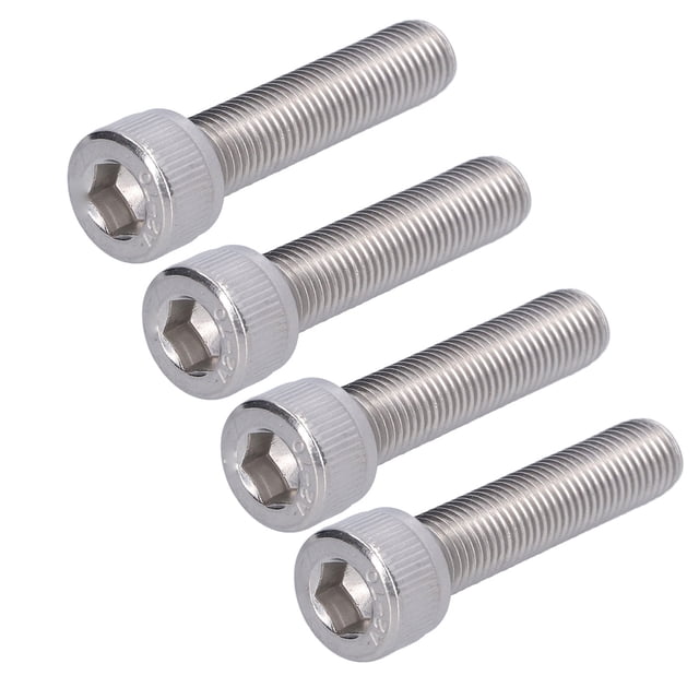 Vis de Machine, Quincaillerie de Meubles Vis de Meubles 4 Pcs Capuchon de Douille de Boulon Hexagonal en Acier Inoxydable Vis A2 Boulons de Douille Hexagonale Écrous Rondelle Assortiment pour Lits Chaises Meubles 1,25 mm