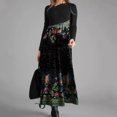 thumbnail image 1 of Mikilon Robe Imprimée Bohème Longue, Ajustée, à Manches Longues, Décontractée pour Femmes, Automne et Hiver, Robes d'Automne pour Femmes, 1 of 8