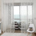 thumbnail image 1 of Langgg Home Hotel Window Curtain Replacement Bedroom Breathable Full Drape Privacy Protection Decoration Furniture Accessory White, 1 of 8