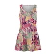 thumbnail image 4 of Pisexur Robe d'Été pour Femme, Plage, Décontractée, Sans Manches, Midi, Imprimé Floral, Débardeur, Ample, Robe Soleil avec Poche, P-2TG, 4 of 6