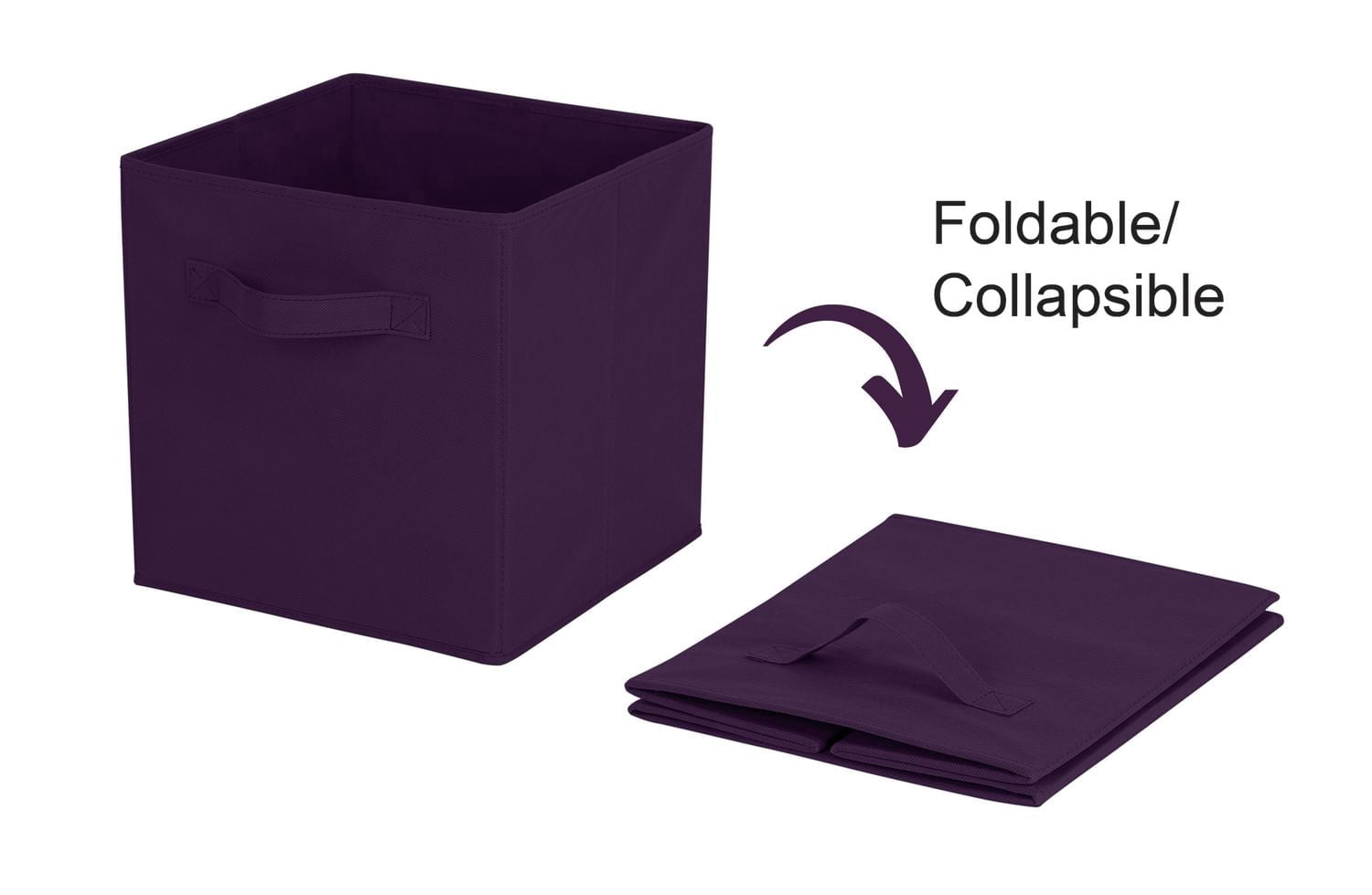 Mainstays panier de rangement en forme de cube,pliable, organisation de la maison, les principaux matériaux sont du tissu non usé et du papier cartonné, parfait pour la crèche, la salle de jeux, etc.