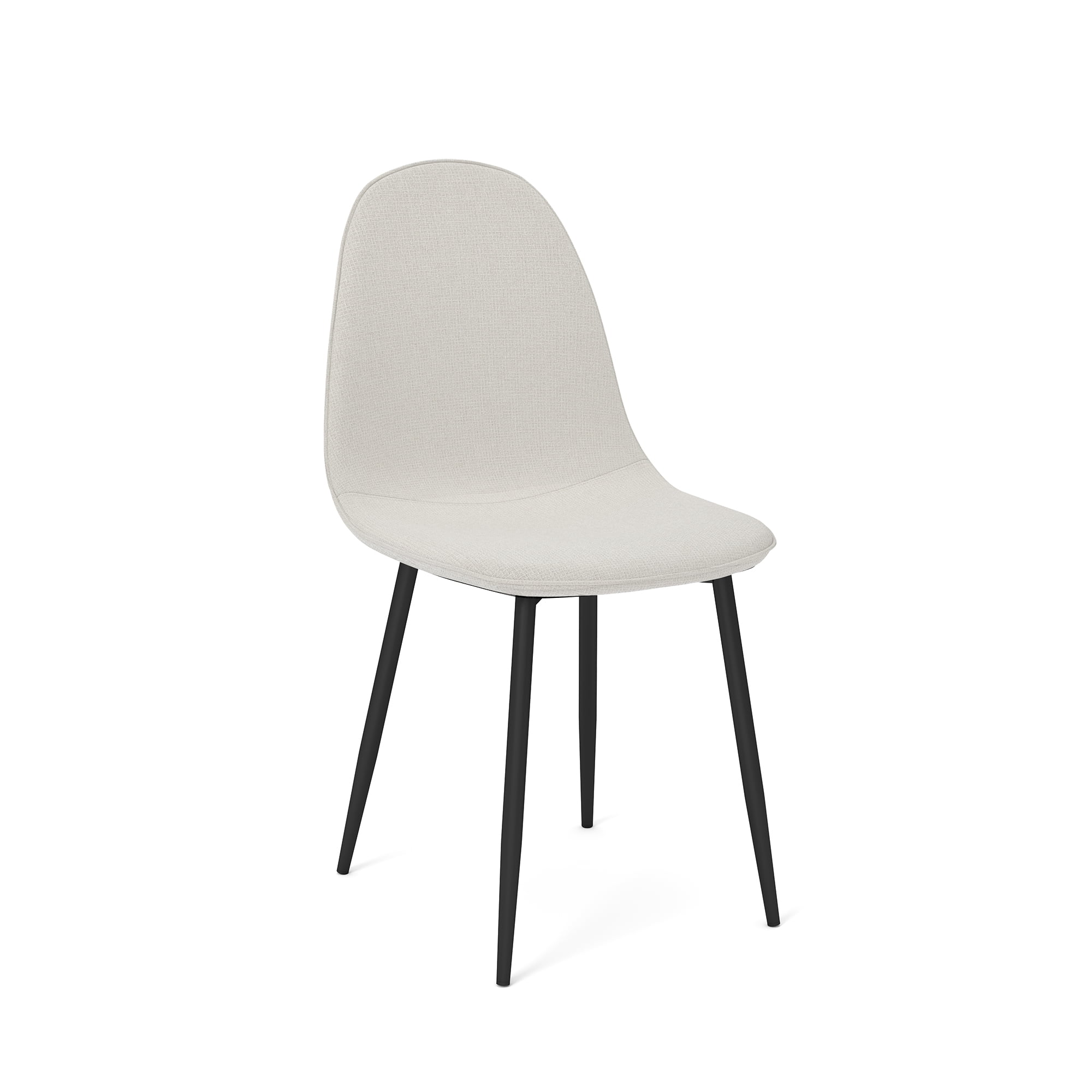Homy Casa Lot de 4 Chaises de Salle à Manger, Chaises d'Appoint Modernes en Tissu Tweed Beige avec Pieds en Métal Robustes
