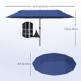 thumbnail image 3 of Outsunny Parasol de Patio Double Face de 15 Pi, Grand Parasol d'Extérieur, 3 of 10