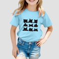 thumbnail image 2 of MIASHUI T-Shirts pour Filles à Col Rond à la Mode, Amples et Décontractés, à Manches Courtes, pour le Quotidien et les Activités, 2 of 4