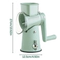 thumbnail image 3 of Grater, Vegetable Grater, Rotary Cheese Grater, Hand Crank, Cheese Shredder with 5 Interchangeable Blades Kitchen with Strong Suction Base for Fruit Vegetables Green, 3 of 6
