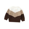 thumbnail image 2 of Faithtur Baby Knit Sweaters Cute Long Sleeve Round Neck Contrast Color Pullover Tops Toddler Sweatshirts, 2 of 9