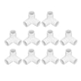thumbnail image 2 of 3 Way Pipe Fittings, 10PCS Quick Reducing Tube Connector, 3 Way Pipe Fittings PVC Plastic Right Angle Tee Corner Connector 20mm Inner, 2 of 8