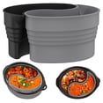 thumbnail image 2 of 2Pcs Slow Cooker Divider Liner Reusable Silicone Cooker Insert Liner Heat Resist for Cooking 6.57×5.11in, 2 of 10