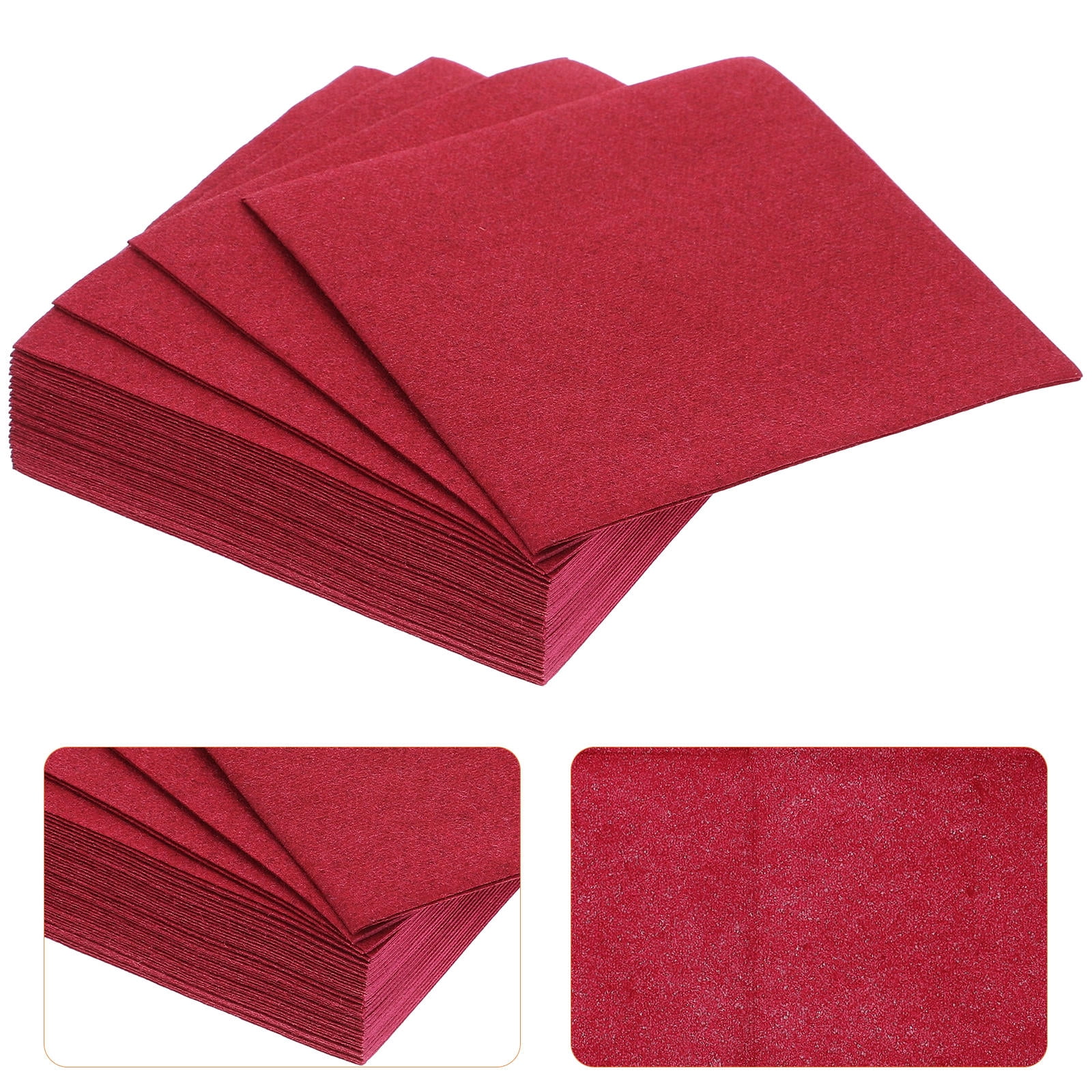 SHOWERORO 25pcs Cleaning Cloth Roll For Bars Elegant Dust-Free Paper Towels For Weddings Everyday Use Dark Red