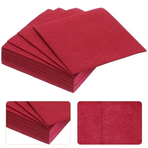 SHOWERORO 25pcs Cleaning Cloth Roll For Bars Elegant Dust-Free Paper Towels For Weddings Everyday Use Dark Red