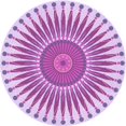 thumbnail image 1 of Ahgly Tapis Rond Lavable en Machine Intérieur Transitionnel Fleur Rose, 3 Pieds Rond, 1 of 7