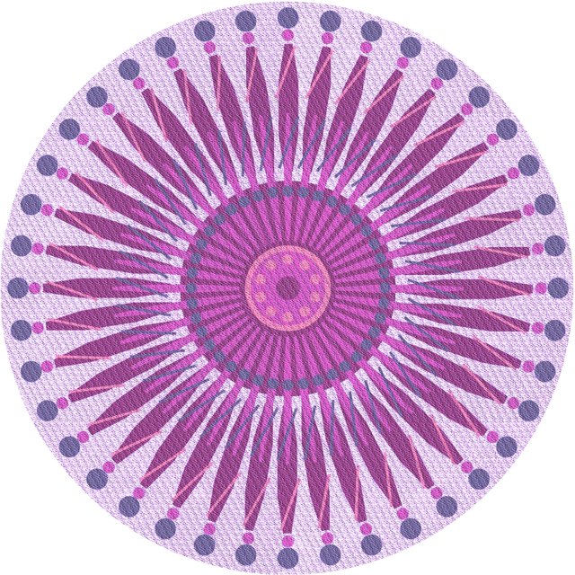 Ahgly Tapis Rond Lavable en Machine Intérieur Transitionnel Fleur Rose, 3 Pieds Rond