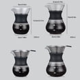 thumbnail image 2 of Thinsony Coffee Pot Percolator Breakfast Accessories Silicone Coffee Supplies Glass Handle Design Borocilicate Filtering Kettle 400ml, 2 of 6
