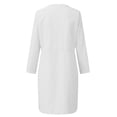 thumbnail image 5 of Aqestyerly Robe Unie à Manches Longues pour Femmes avec Poches, Robe à Col Rond avec Détails de Boutons pour l'Automne et l'Hiver, Tenue Décontractée HWRETIE, 5 of 5