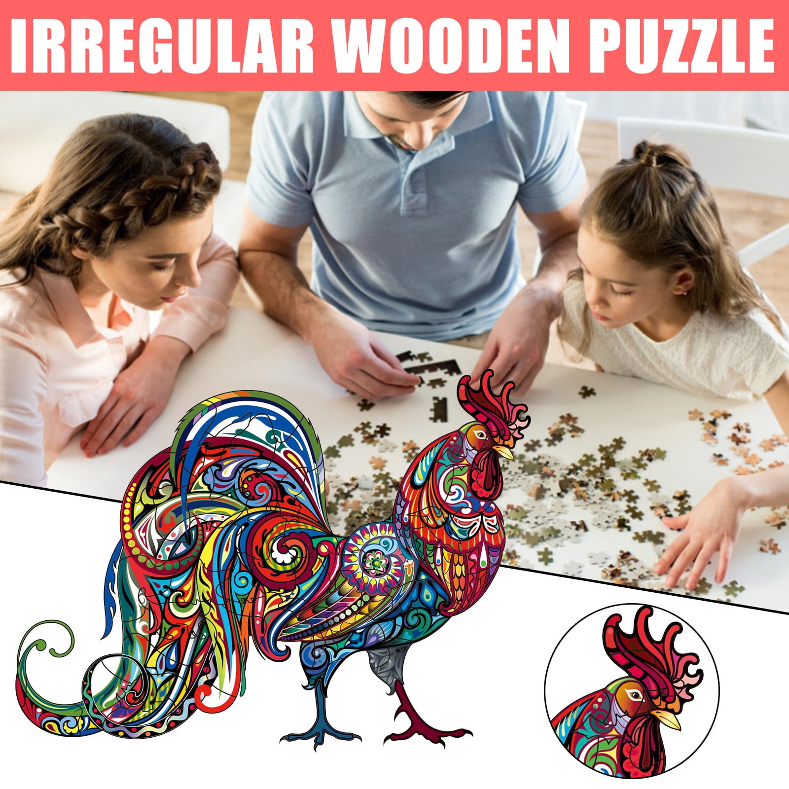 RXIRUCGD Toys Building Block Puzzle Quality Puzzle Adult Children Gift Wooden