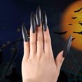 thumbnail image 2 of 10Pcs Halloween Witch False Nail Tips Zombie Cosplay Full Cover Stiletto Nails Artificial Nails, 2 of 11