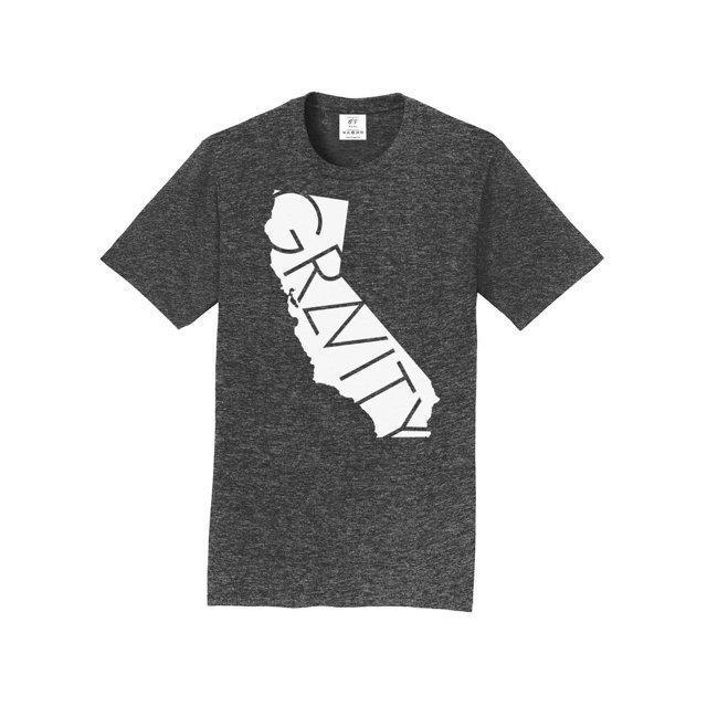 Gravity TradIng Cali Short-Sleeve T-Shirt - Dark Heather - White Logo - Medium