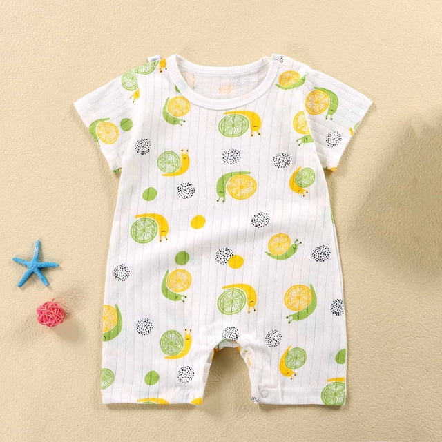 JDQJBZ Baby Boy Romper Summer Clothes Short Sleeve Bodysuit Newborn