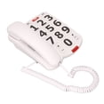 thumbnail image 1 of Large Button Phones For Seniors, Big Button Corded Landline For Elderly Use, Adjustable Volume Corded Landline Telephone, For Home Wall/Desk/ Wall Mountable, 1 of 8