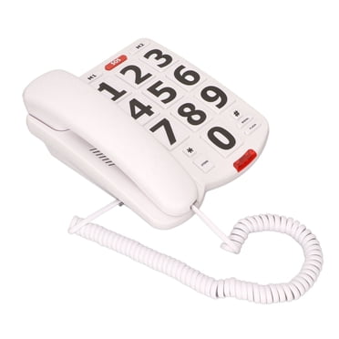 Large Button Phones For Seniors, Big Button Corded Landline For Elderly Use, Adjustable Volume Corded Landline Telephone, For Home Wall/Desk/ Wall Mountable
