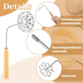 thumbnail image 3 of 6Pcs Rosette Iron Set Bunuelos Mold with Handle Cooking Stamp Maker Kit Cookie Cutters Aluminum Alloy Waffle, 3 of 5