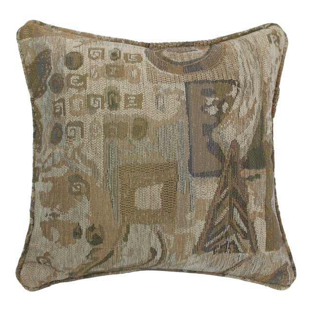 18-inch Double-corded Square Patterned Jacquard Chenille Throw PIllow with Insert - Wind Song