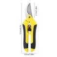 thumbnail image 3 of Yellow Garden Pruning Shears Stainless Steel Blades Handheld Pruners Save Effort Easy To Work Pulley Lever -Pruners Bypass Pruning Shears For Your Garden, 3 of 6