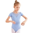 thumbnail image 4 of Birdeem Baby Girls Childrens Dance Clothes Summer Short Sleeves Training Clothes Ballet One-Piece Performance Clothes, 4 of 4