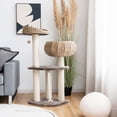 thumbnail image 3 of Gymax 41'' Hand-Made Cat Tree Tower Natural Bowl Shaped w/ 2 Perch, 3 of 10