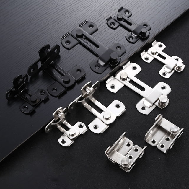 VONKY 2pack/lot Sleek And Secure Bedroom Latch Stainless Steel Lock Fixed With Movable Bolts Buckle (right)