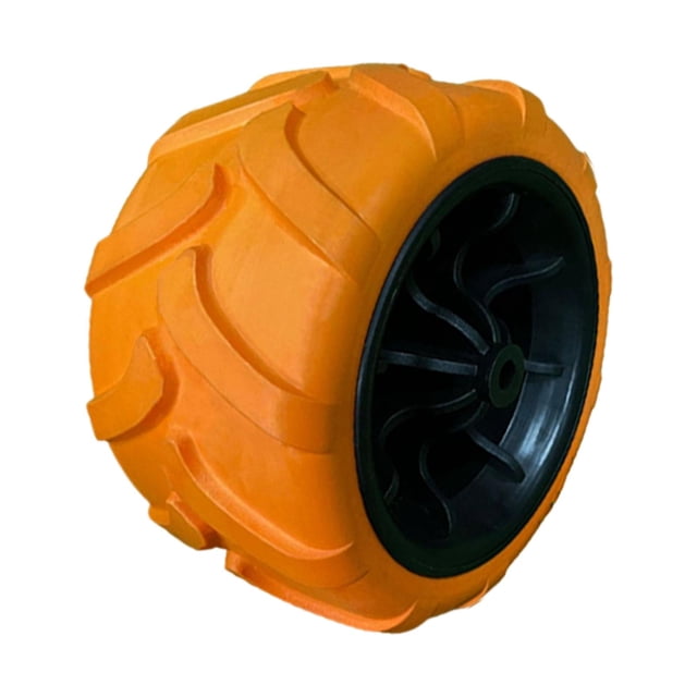 DYNWAVECA Roue de Remplacement Solide pour Chariot de Plage Remplacement Chariot Universel Roue PU Chariot Utilitaire Extérieur Chariot Pliant de Camping Extérieur Noir Orange
