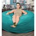 thumbnail image 3 of Ultimate Sack Fauteuil Poire 5 Pi Rempli de Mousse, Housse en Suède Lavable, Sarcelle, 3 of 8
