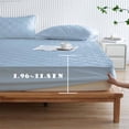 thumbnail image 4 of Feltree 360-Degree Fitted Mattress Protector, Waterproof Polyester Fiber Bed Sheet with Non-Slip Grip & Stitched Edges, 4 of 7