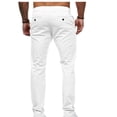 thumbnail image 5 of LOVZFMLL Men's Pants Fashion Men's Casual Button Open Straight Solid Color Trousers Pants, 5 of 5