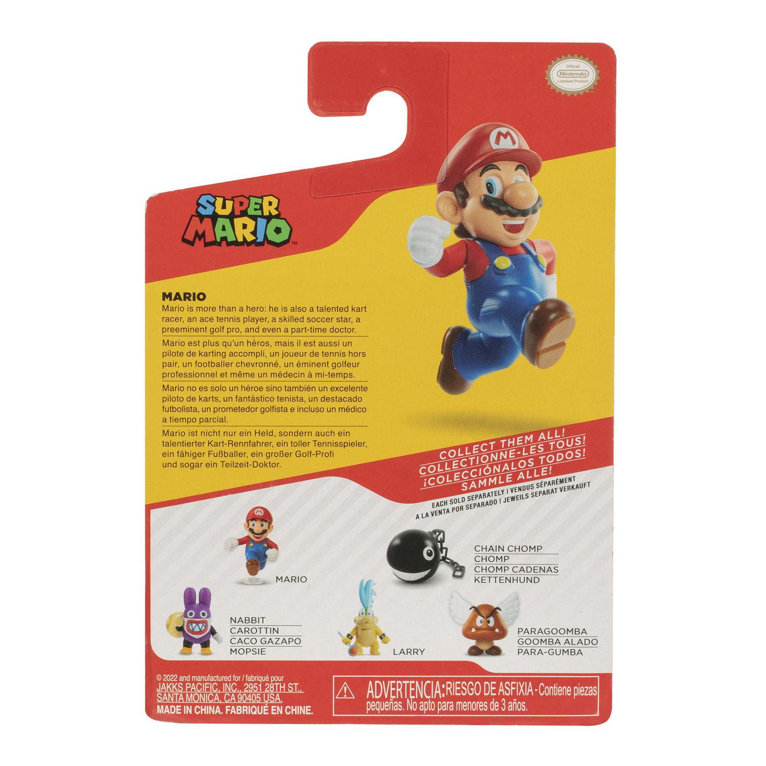 Figurine Nintendo de 2,5 pouces - Mario (Pose courante)