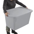 thumbnail image 2 of Sterilite114 L Tote - Silver, 2 of 4