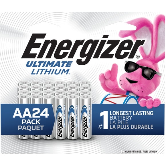 Energizer Ultimate Lithium AA Batteries (24 Pack), 1.5V Lithium Double A Batteries