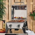 thumbnail image 4 of Expert Grill 2-Burner Tabletop Gas BBQ Grill, Stainless Steel, 4 of 9