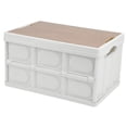 thumbnail image 4 of Boîte de Rangement Pliante pour l'Extérieur, Boîte de Rangement Extérieure Multifonctionnelle de 30 L avec Couvercle en Bois, Boîte de Rangement Pliante Installation Sans Effort, 4 of 8