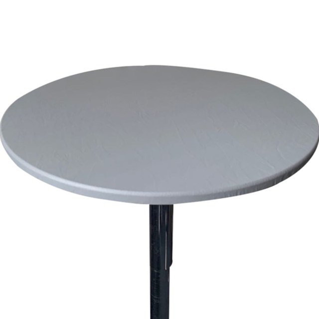DEELLEEO 1pcs Nappe Ronde Élastique Protège-Table Tissu Imperméable Polyester Nappe de Restauration Ajustée Housse de Table avec Bord Élastique