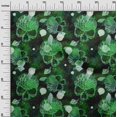 thumbnail image 3 of oneOone Rayon Green Fabric Skull Sewing Craft Projects Fabric Prints By Yard 56 Inch Wide, 3 of 5