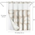 thumbnail image 2 of Americanflat Rideau de Douche Sans Crochets 72x75 - Rideau de Douche Moderne Résistant à l'Eau avec Panneau Transparent, Doublure à Encliqueter et Oeillets Durables - 100 % Polyester - Beige Chaud et Ivoire, 2 of 5