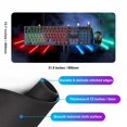 thumbnail image 3 of Extra Large Gaming Mouse Pad Custom Mousepad with Non-Slip Rubber Base,Stitched Edges Mouse Mat,Washable Desk Pad,Portable Computer Keyboard & Mice Combo Pads 31.5x15.7 Inch, 3 of 5
