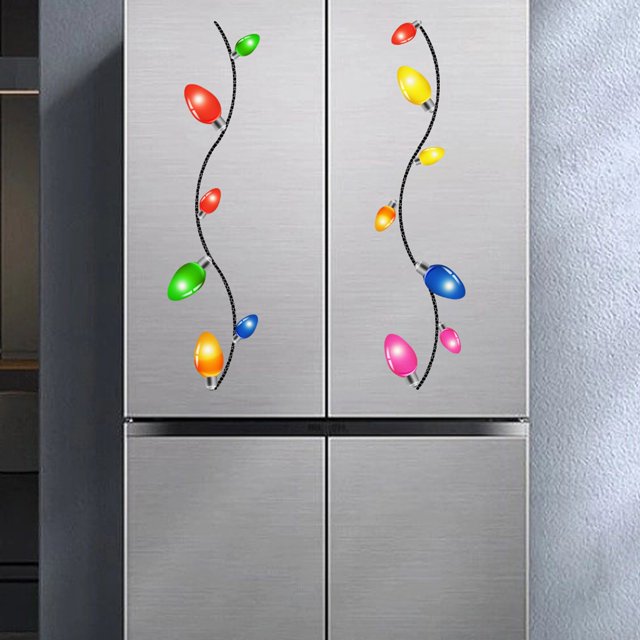PEONAVET Magnetic Sticker Christmas Car Decoration Colored Light Bulb Magnetic Sticker