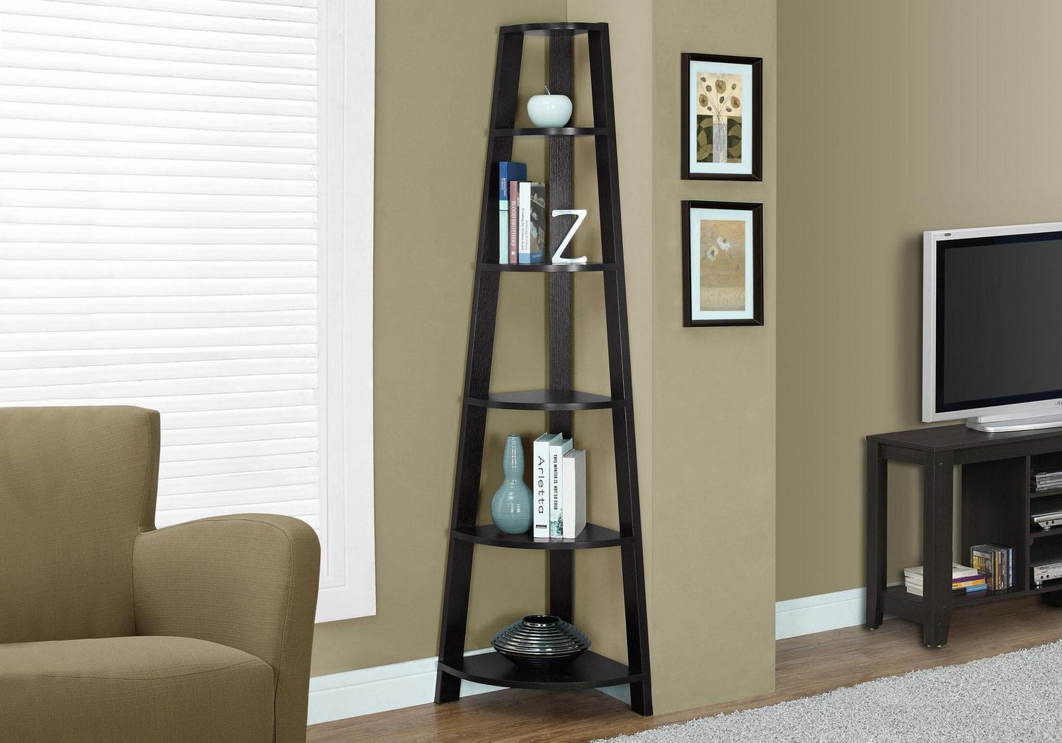 Monarch Specialties Inc Monarch Specialties Bookcase - Cappuccino, 72"H