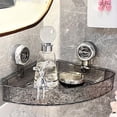 thumbnail image 4 of Bathroom Products No-Drill Clear Wall Light with Glacier Pattern Suction Cup Shelf — Multifunctional Triangle & Rectangle Storage Organizer for Bathroom and Shower, 4 of 4