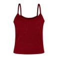 thumbnail image 4 of Lixiuxyad Ribbed Tank Tops For Women Women Spaghetti Strap Scoop Neck Ribbed Tank Tops Slim Fitted Cotton Camisole Basic Sleeveless Layering Shirts, 4 of 4