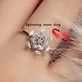 thumbnail image 4 of Rotating Snowflake Ring Zircon Open Ring Female Christmas Gift Ornament, 4 of 9